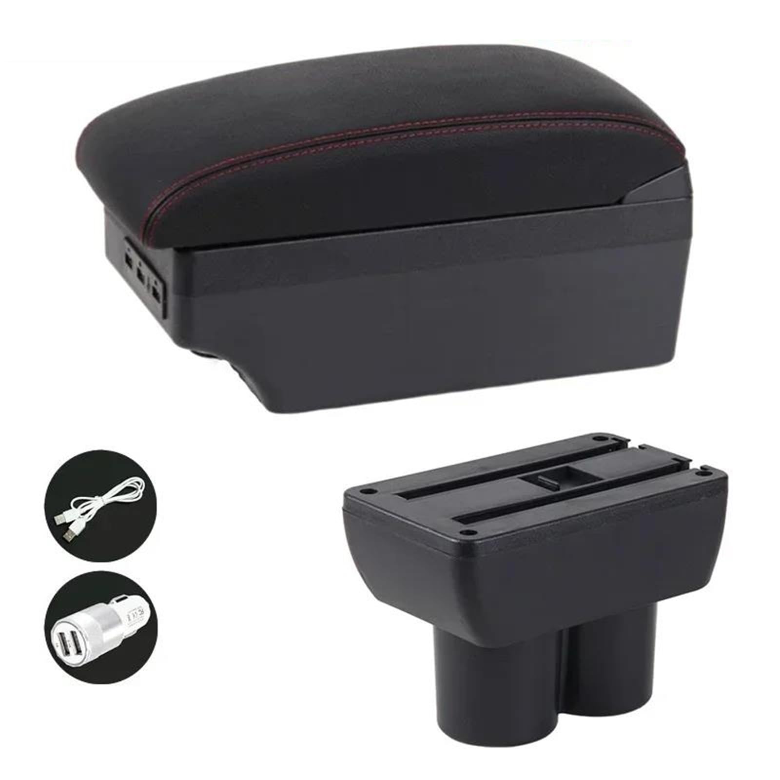 Auto Armlehnenbox Auto Armlehne Box Für Suzuki Für Jimny 2007-2015 Zentrale Lagerung Änderung USB Mittelkonsolen(Style E2) von ZSHYTWE