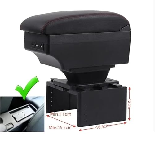 Auto Armlehnenbox Auto Armlehne Box Für TT Center Storage Box Änderung Nachrüstteile Mit USB Zubehör Mittelkonsolen(Style C1) von ZSHYTWE