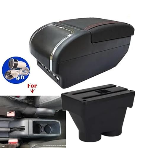Auto Armlehnenbox Auto-Armlehne Für Peugeot Für 208 2012–2018 Armlehnenbox Auto-Aufbewahrungsbox Innenraum Dediziertes Nachrüst Mittelkonsolen(Style E2) von ZSHYTWE
