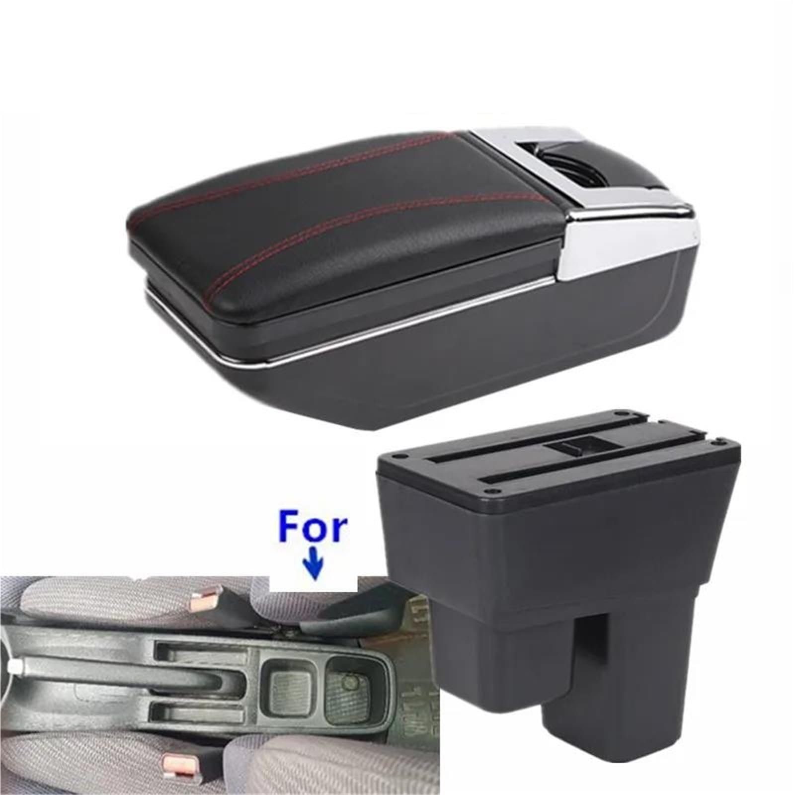 Auto Armlehnenbox Auto-Armlehnenbox Für Fit Für Jazz 2 2008 2009 2010 2011 2012 2013 Armlehnenarm-Aufbewahrungsbox Autozubehör Mittelkonsolen(Style A2) von ZSHYTWE