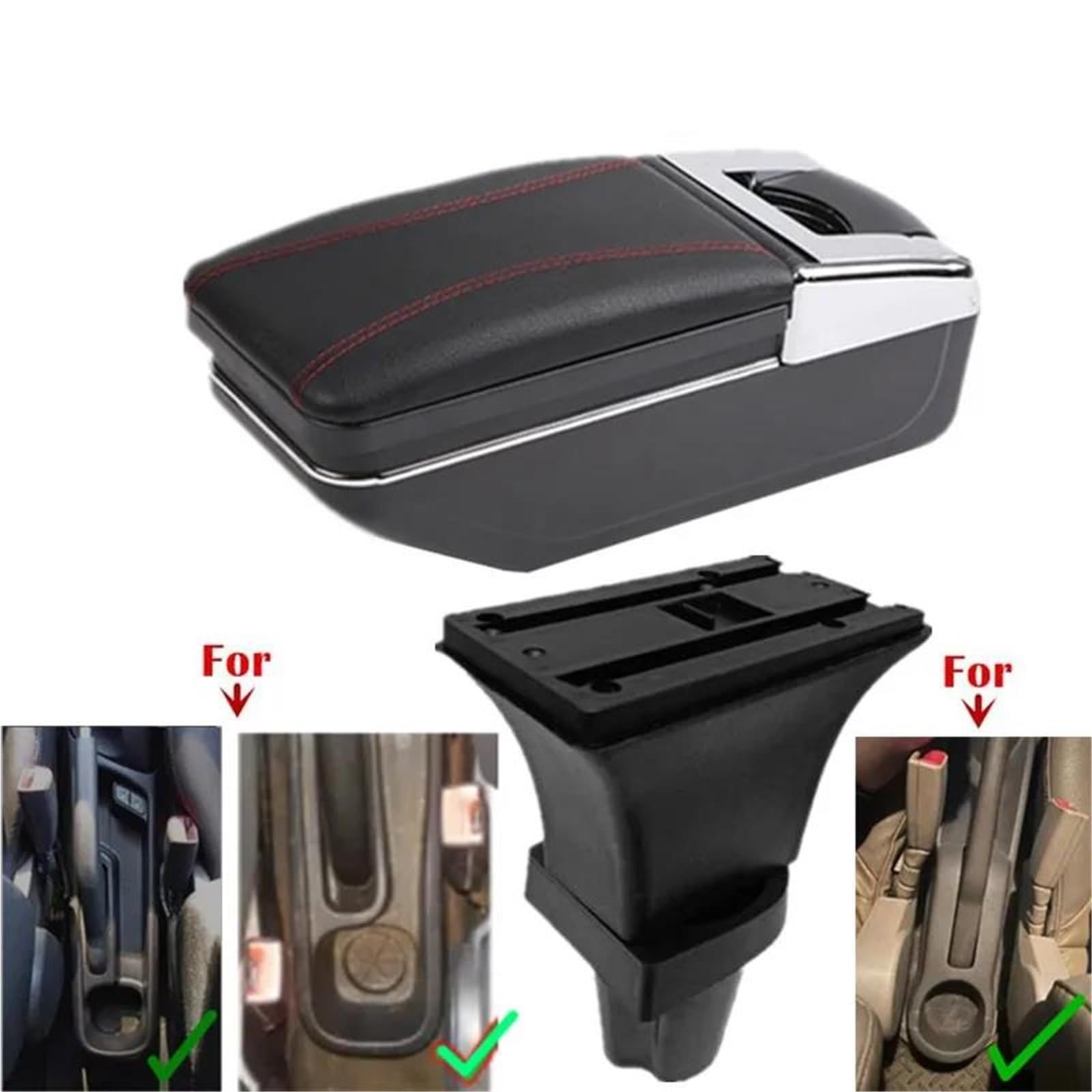 Auto Armlehnenbox Auto-Armlehnenbox Für Kia Für Morning Für Picanto Armlehnenbox Zentrale Aufbewahrungsbox Innenraum Autozubehör Mittelkonsolen(Style A2) von ZSHYTWE