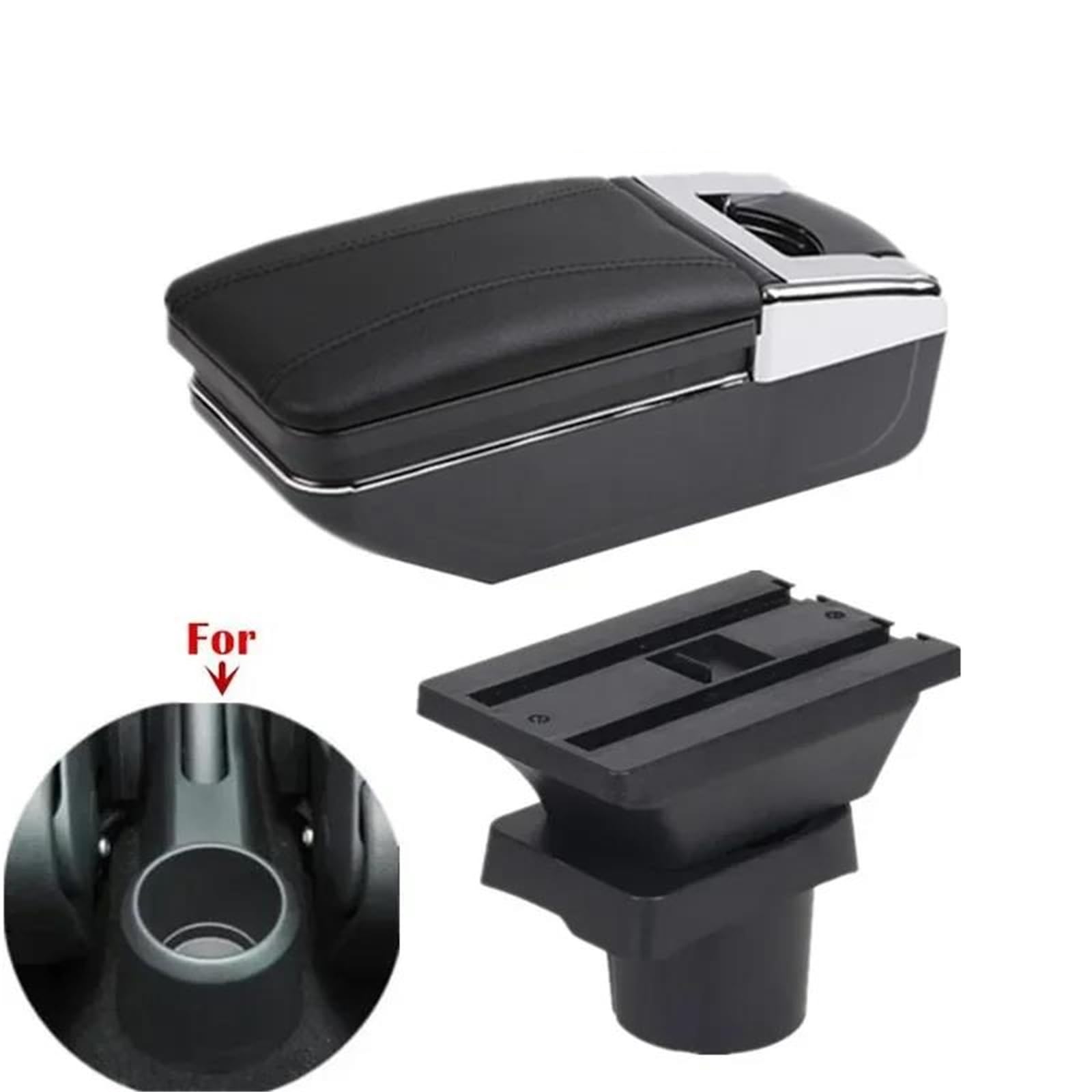 Auto Armlehnenbox Auto-Armlehnenbox Für Skoda Für Citigo Für VW Für UP Für Seat Für Mii Armlehnenbox Konsolen-Aufbewahrungsbox Mittelkonsolen(Style A1) von ZSHYTWE