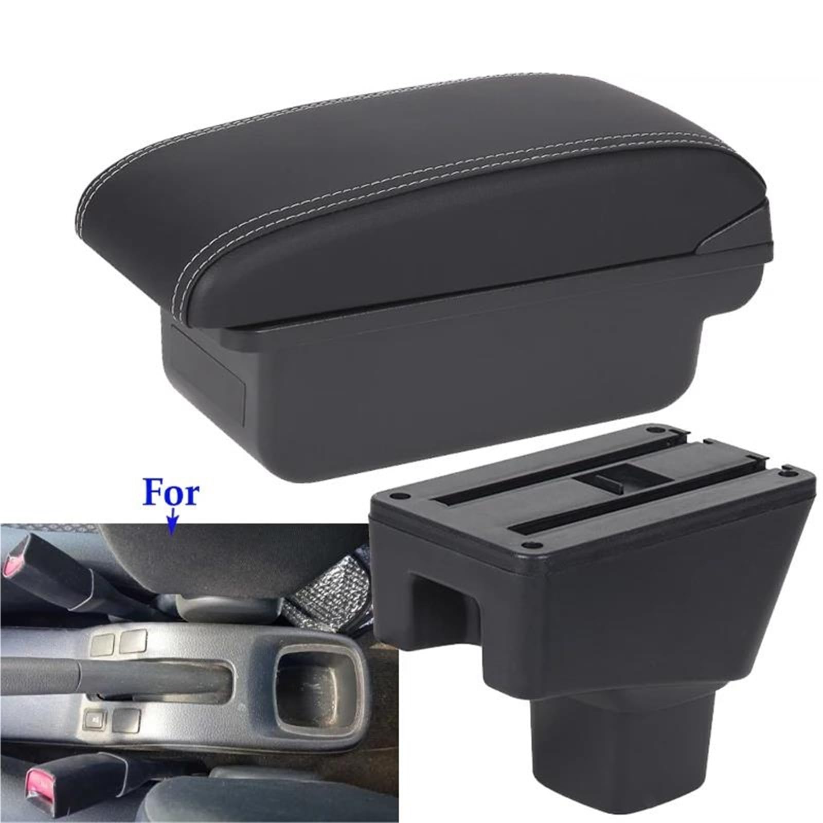 Auto Armlehnenbox Box Armlehne Für Suzuki Für SX4 Auto Armlehne Auto Lagerung Box Arm Verstrebungen Erhöhen Innen Retrofit Teile Mittelkonsolen(Style C3) von ZSHYTWE