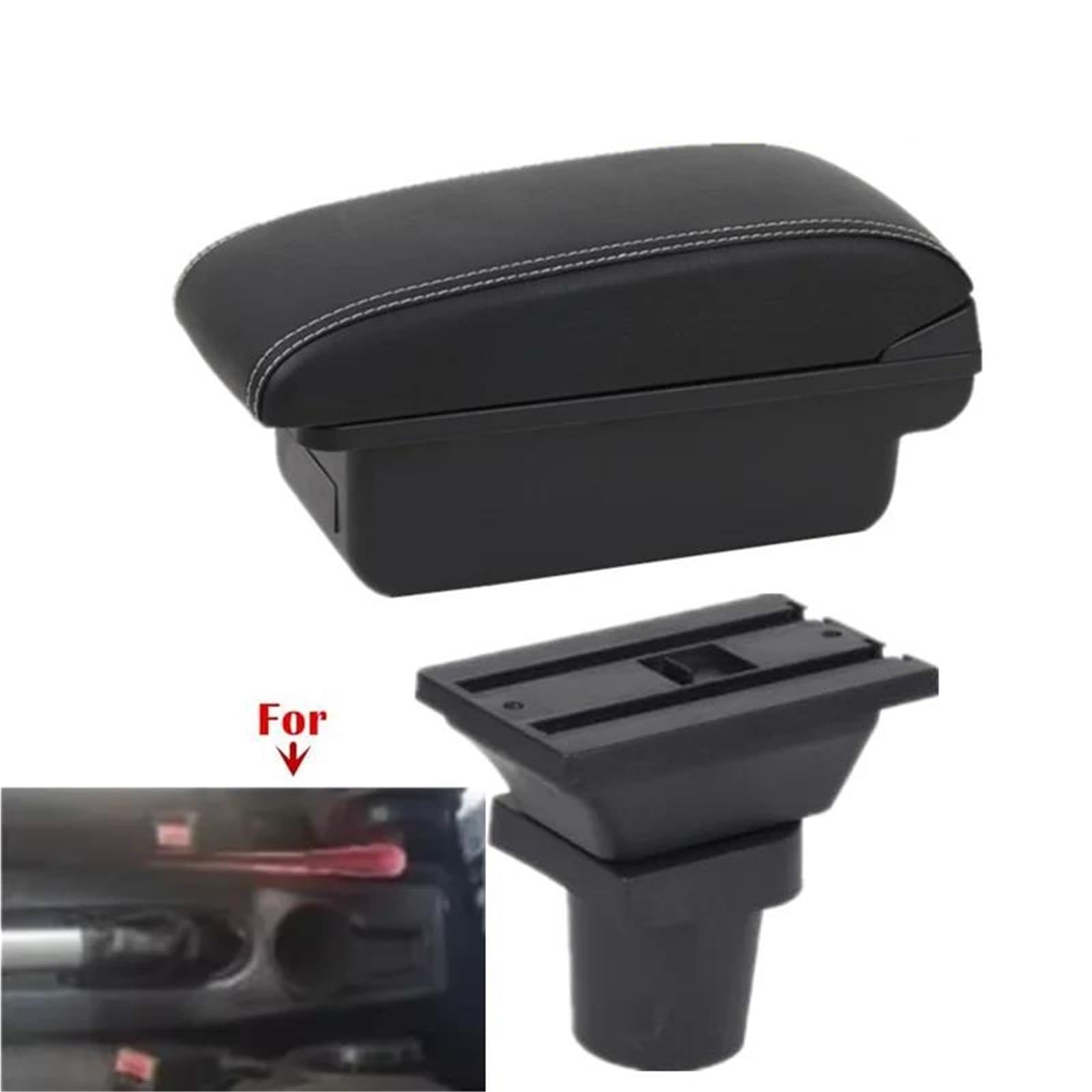 Auto Armlehnenbox Für Ford Für Focus Für Mk1 Armlehnenbox Center Storage Box Innenraum Spezielles Nachrüst-Autozubehör Mittelkonsolen(Style A3) von ZSHYTWE