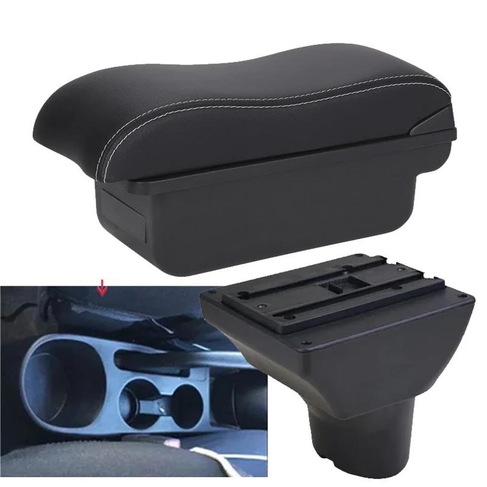 Auto Armlehnenbox Für Hyundai Für I20 Armlehnenbox Auto Armlehne Innenteile Details Spezielle Nachrüstteile Aufbewahrungsbox Mittelkonsolen(Style C3) von ZSHYTWE