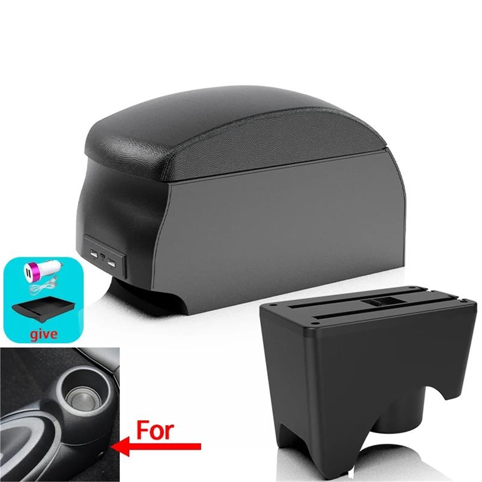 Auto Armlehnenbox Für MINI Für Cooper Für R50 R52 R53 R56 R57 R58 Für Countryman Für R60 F60 Aufbewahrungsbox Für Die Mittelarmlehne Mittelkonsolen(Style B2) von ZSHYTWE