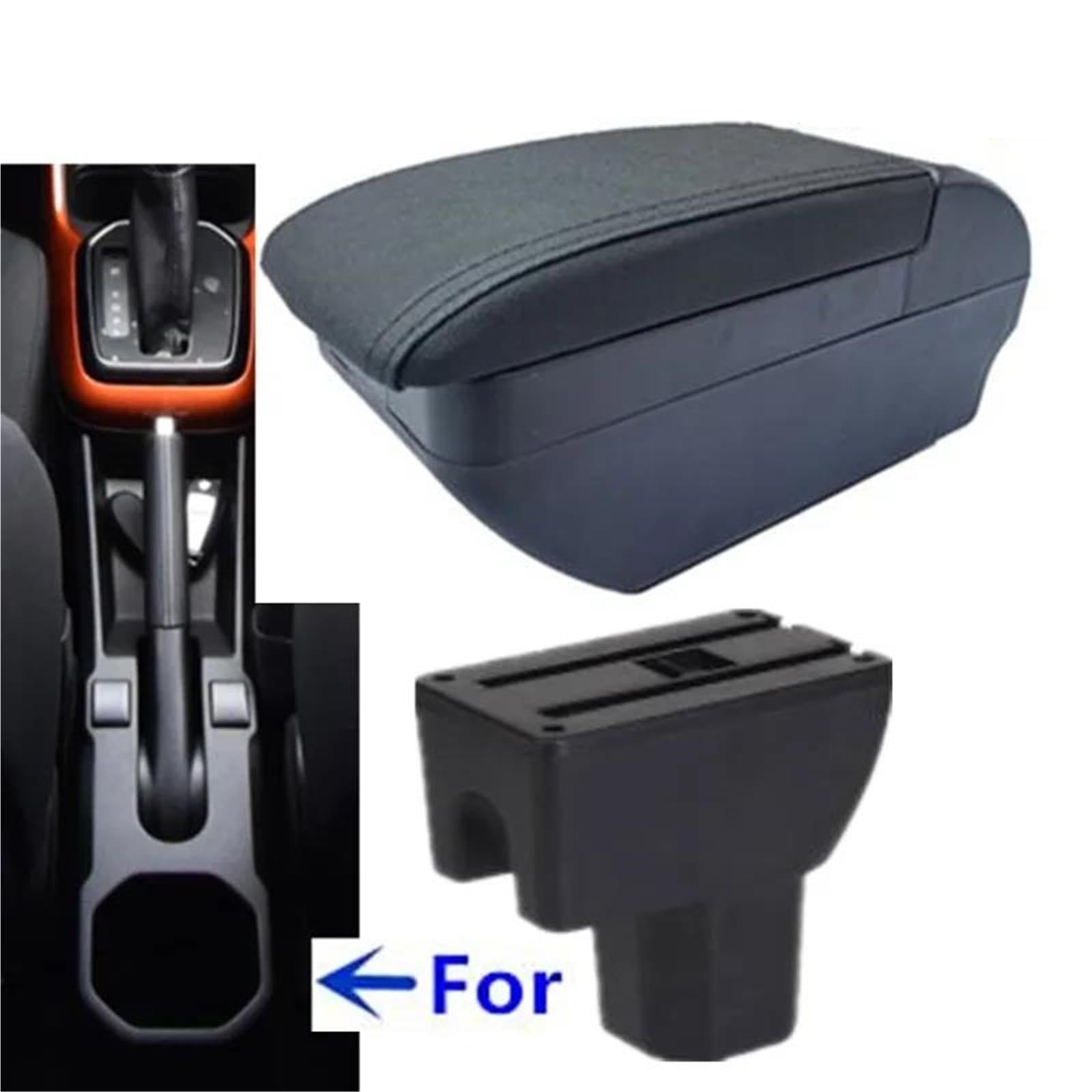 Auto Armlehnenbox Für Suzuki Für Ignis Auto Armlehne Box Nachrüstteile Zentrale Shop Inhalt Zubehör Innen Tasse Halter Mittelkonsolen(Style F1) von ZSHYTWE