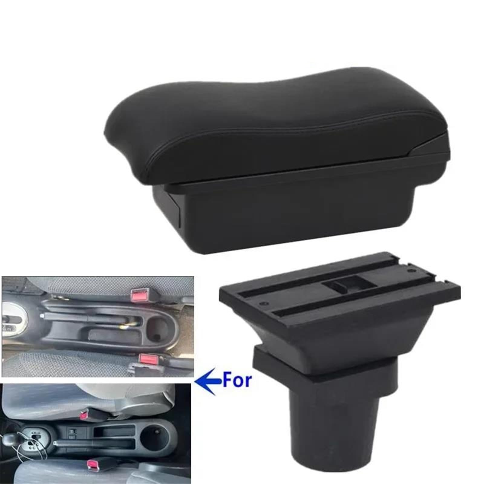Auto Armlehnenbox Für Toyota Für Yaris Für Vitz 5dr 1998-2011 Auto Armlehne Box Innen Retrofit Auto Zubehör Mittelkonsolen(Style A4) von ZSHYTWE