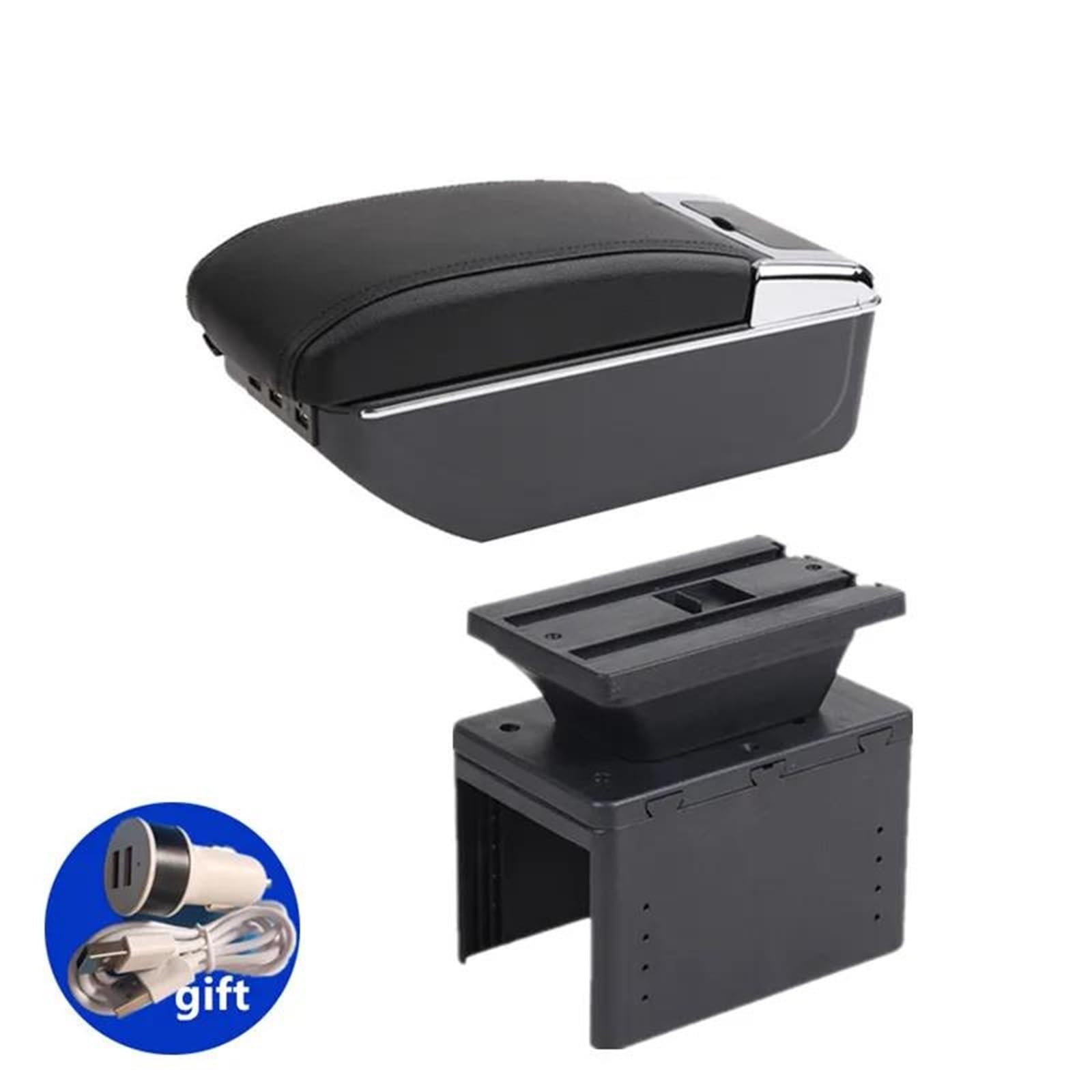 Auto Armlehnenbox Universal Auto Armlehne Box Zentrale Universal Modell Armlehne Box Auto Lagerung Box Unterstützung Arm Innen Mittelkonsolen(Style D1) von ZSHYTWE