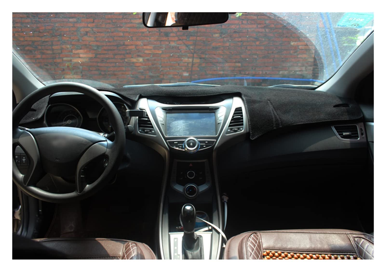 Für Für Elantra MD AD 2011-2016 2017 2018 2019 Auto Abdeckung Matte Sonnenschutz Pad Instrumententafel Teppiche Armaturenbrett-Abdeckungs(MD 2011-2015 Black) von ZSHYTWE