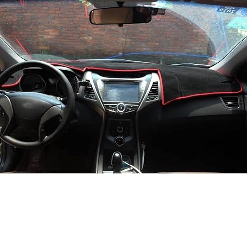 Für Für Elantra MD AD 2011-2016 2017 2018 2019 Auto Abdeckung Matte Sonnenschutz Pad Instrumententafel Teppiche Armaturenbrett-Abdeckungs(MD 2011-2015 Red) von ZSHYTWE
