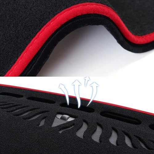 Für Mazda CX-5 2013 2014 2015 2016 KE Auto Anti-Rutsch-Matte Dashboard Cover Pad Sonnenschutz Protect Carpet Armaturenbrett-Abdeckungs(Red Side) von ZSHYTWE