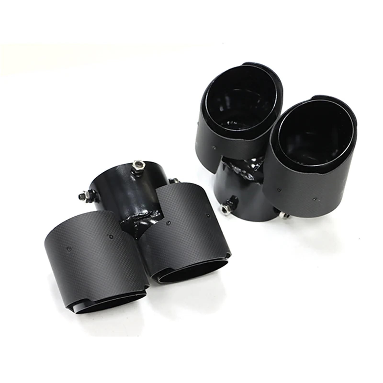 Auspuffblenden 1 Paar Auspuffblende Für 840i G14 G15 G16 Edelstahl Schwarz Schalldämpfer Spitze Auspuff System Düse Endrohrblende(Carbon B) von ZSKSJHSJ