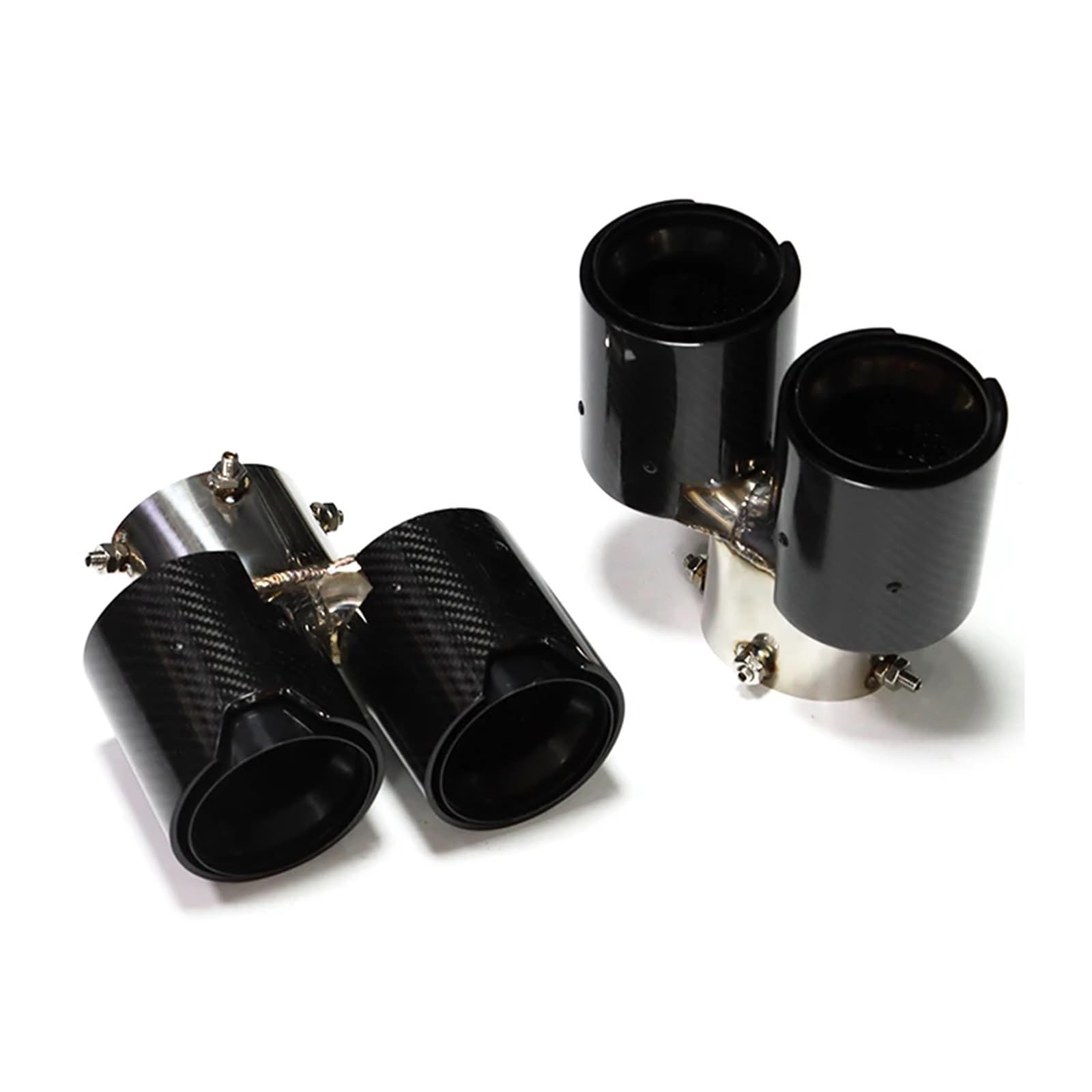 Auspuffblenden 1 Paar Auspuffblende Für 840i G14 G15 G16 Edelstahl Schwarz Schalldämpfer Spitze Auspuff System Düse Endrohrblende(Carbon D) von ZSKSJHSJ