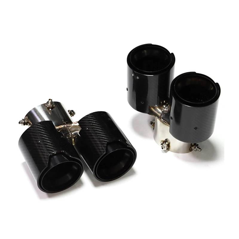 Auspuffblenden 1 Paar Auspuffblende Für 840i G14 G15 G16 Edelstahl Schwarz Schalldämpfer Spitze Auspuff System Düse Endrohrblende(Carbon D) von ZSKSJHSJ