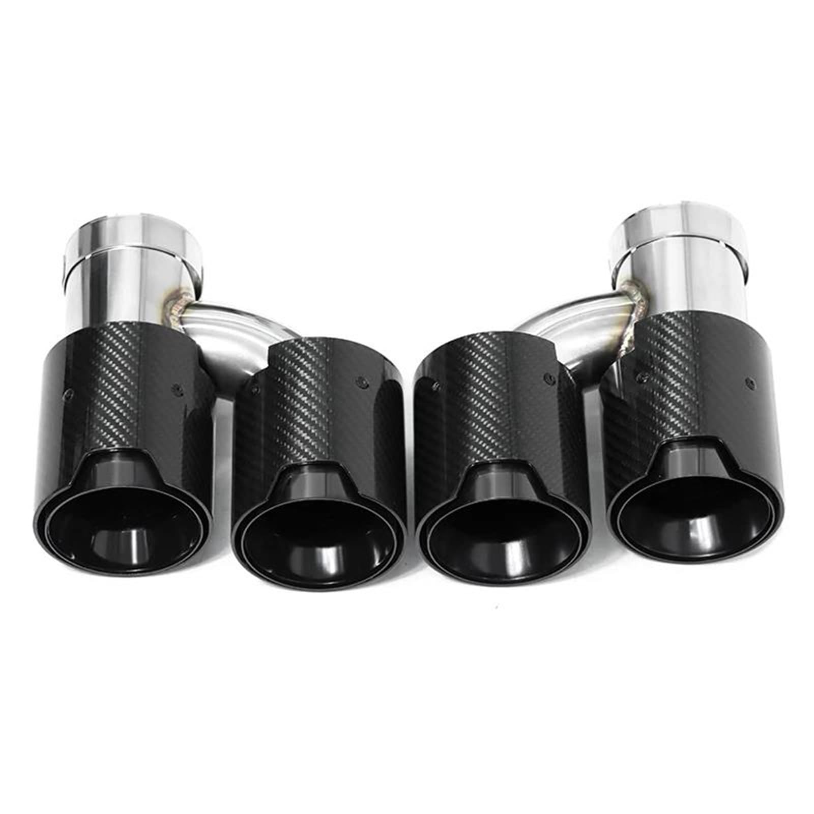 Auspuffblenden 1 Paar Auspuffendrohrblende Für 535i 535d F10 F11 Upgrade Für M5 Look Quad Endrohr Edelstahl Schalldämpfer Auspuffanlage Endrohrblende(Carbon look C) von ZSKSJHSJ