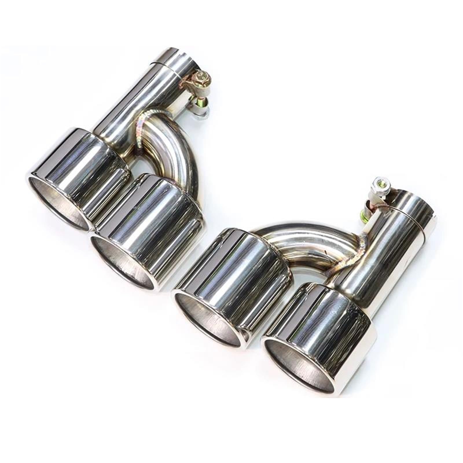Auspuffblenden 1 Paar Auspuffendrohrblende Für 535i 535d F10 F11 Upgrade Für M5 Look Quad Endrohr Edelstahl Schalldämpfer Auspuffanlage Endrohrblende(Silver A) von ZSKSJHSJ