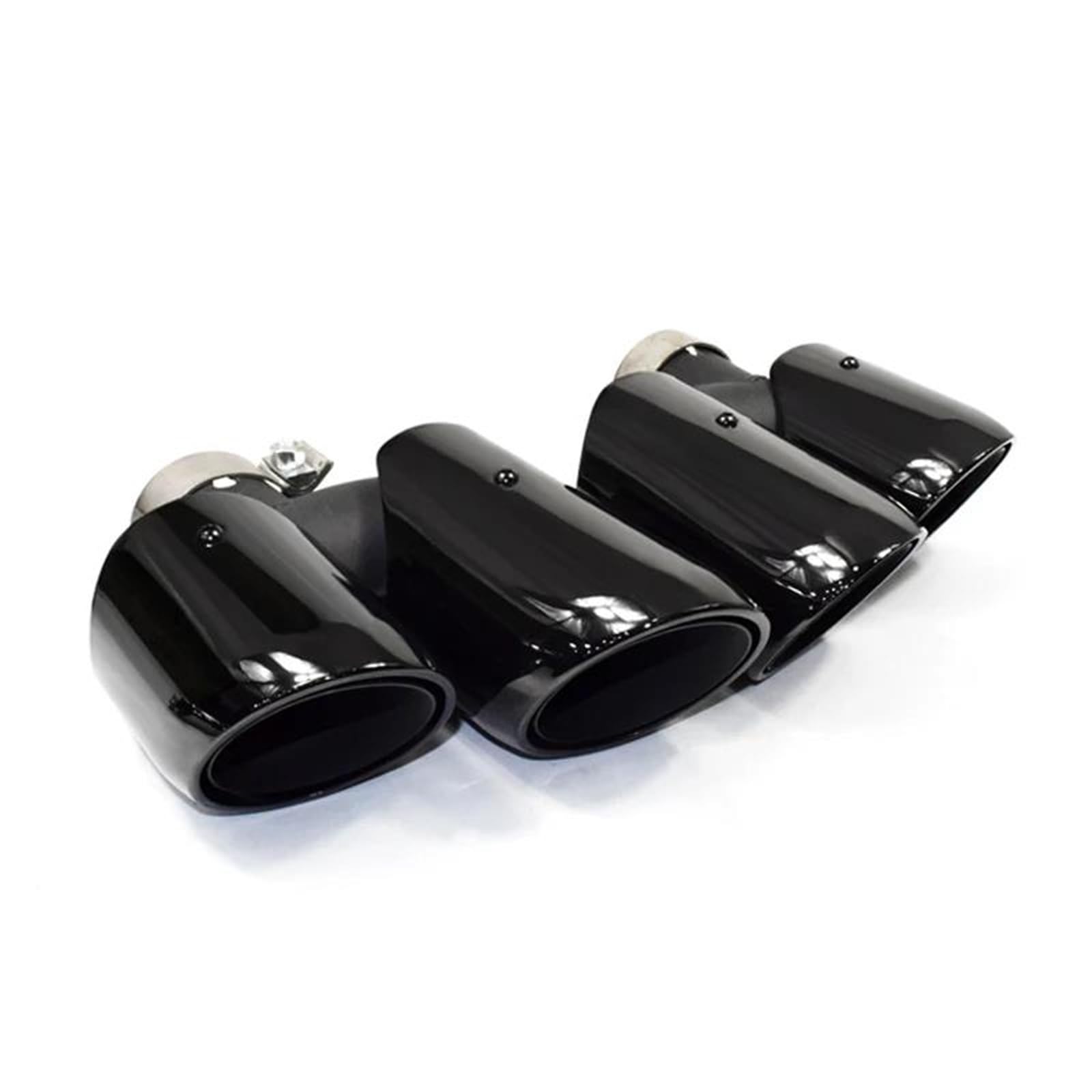 Auspuffblenden 1 Paar Dual Outlet Endrohre Für Macan 2014-2017 Schalldämpfer Spitze Endrohre Ersatz Auspuff System Düsen Endrohrblende(S Black) von ZSKSJHSJ
