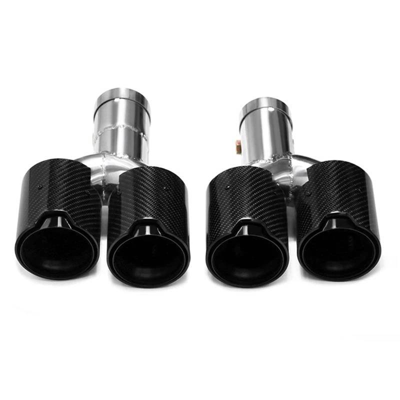 Auspuffblenden 1 Paar Quad-Auspuffspitze Für G01 X3 G02 X4 30i 2.0T 2022+ Schalldämpferspitze Carbonfaser-Endrohrdüsen-Auspuffsystem Endrohrblende von ZSKSJHSJ