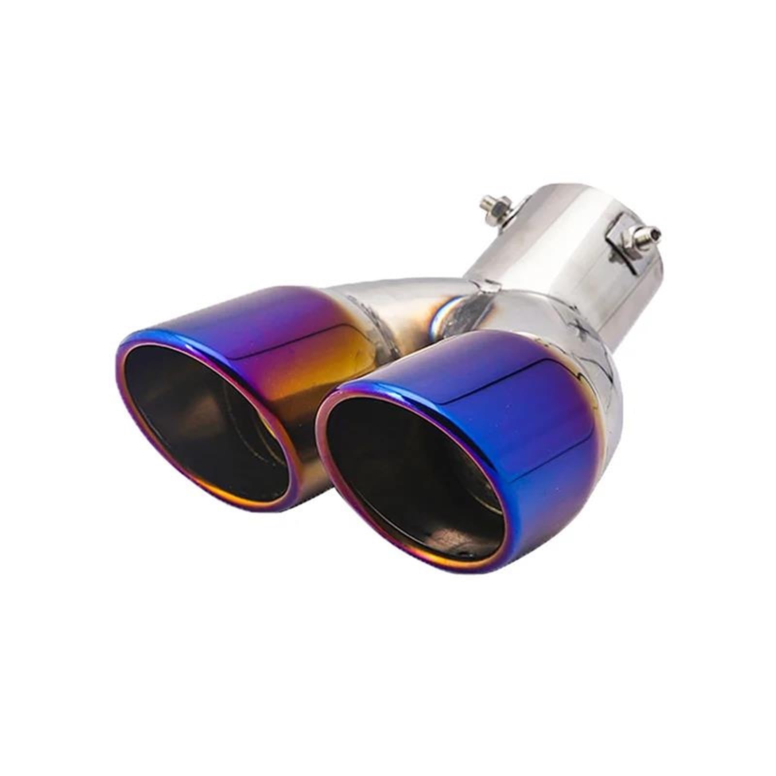 Auspuffblenden 1 STÜCKE Auspuffblende Auto Styling Glänzend Edelstahl Schalldämpfer Endrohr Auspuffrohr Schalldämpfer 60mm 63mm Endrohrblende(Blue C) von ZSKSJHSJ