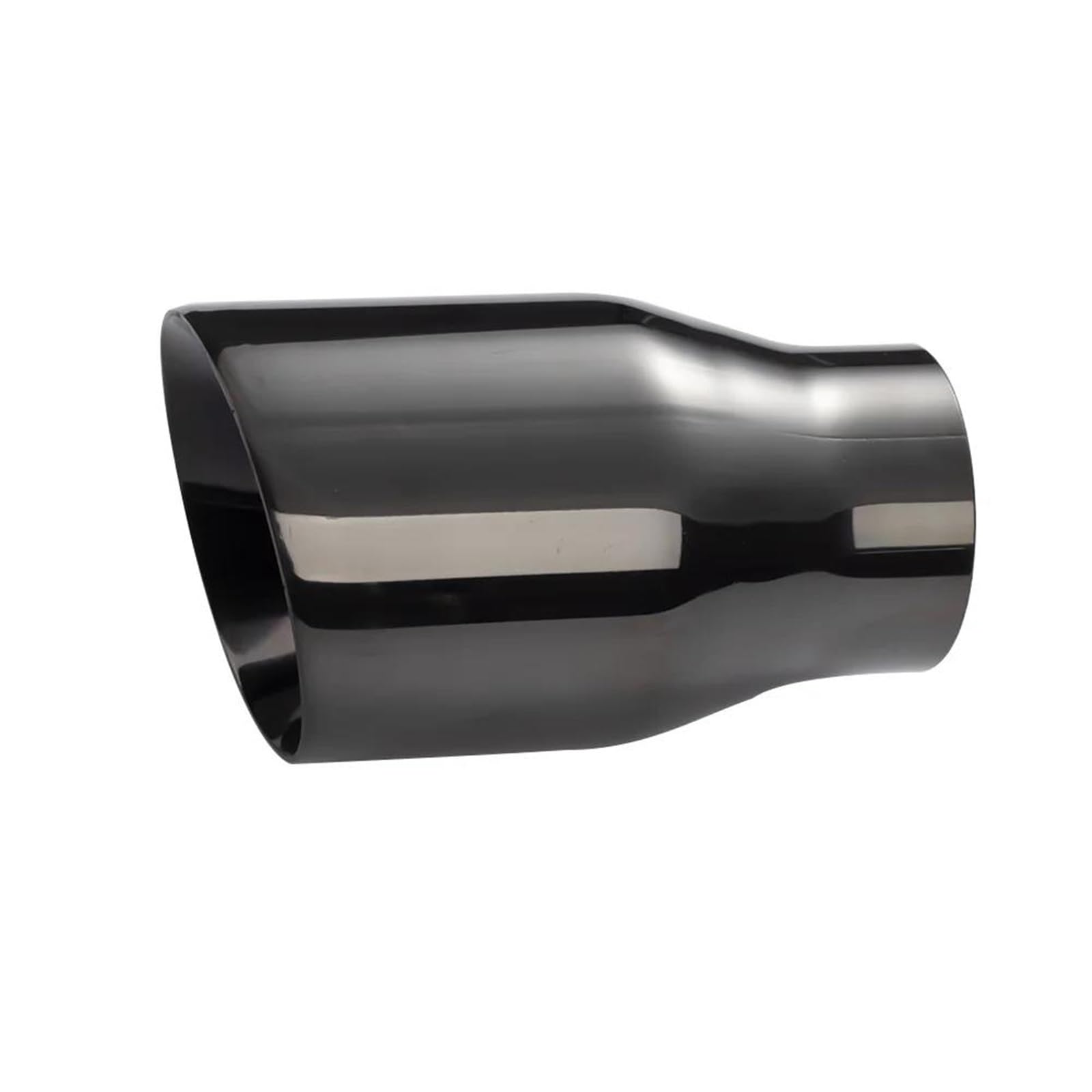 Auspuffblenden 1 STÜCKE Edelstahl Schwarz 51mm 63mm Schalldämpfer Schwanz Kehle Universal Auspuff Terminal Auto Modifikation Endrohrblende(51mm) von ZSKSJHSJ