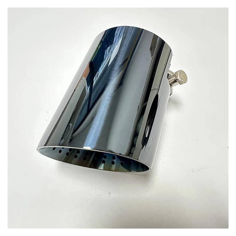 Auspuffblenden 1 Stück Auspuffdüse Galvanisierter Schwarzer Edelstahl Länge 120 Mm Großer Durchmesser 114 Mm Offenes Auto-Schalldämpfersystem Endrohrblende(57mm-101mm) von ZSKSJHSJ