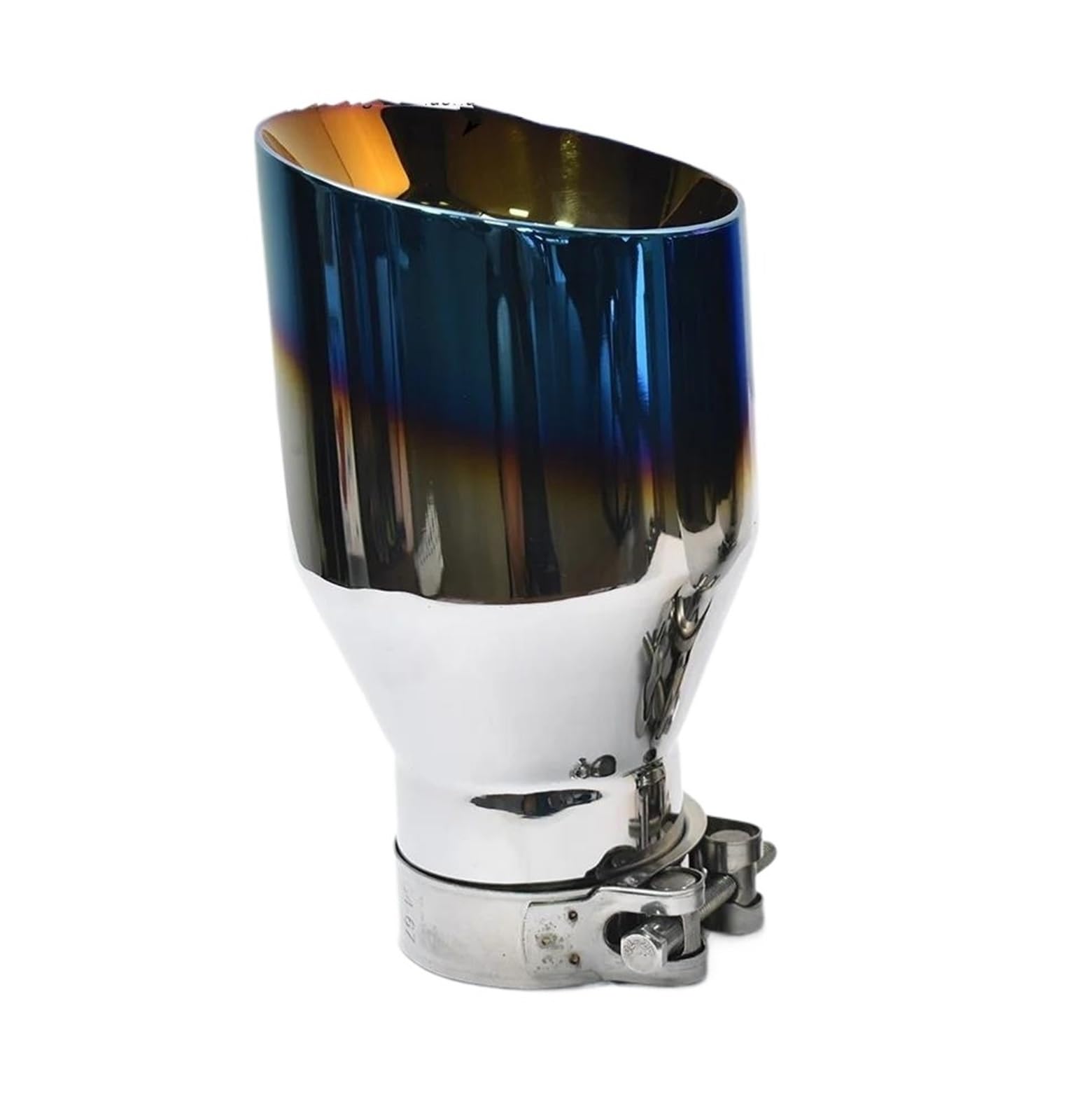 Auspuffblenden 1 Stück Auto Edelstahl Auspuffkante Gebrannte Blaue Schalldämpferspitze Abgeschrägte Abgewinkelte Endrohr Endrohrblende(ID 51 OD 89 MM) von ZSKSJHSJ
