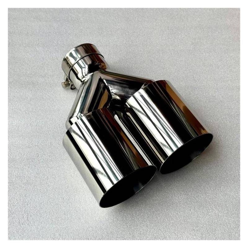 Auspuffblenden 1 Stück Edelstahl Universal Dual Auspuffspitze/Schalldämpfer Tipps Schwanz Ende Rohr Auspuffdüsen Für Benz Autozubehör Endrohrblende(ID 73MM-OD 76MM) von ZSKSJHSJ