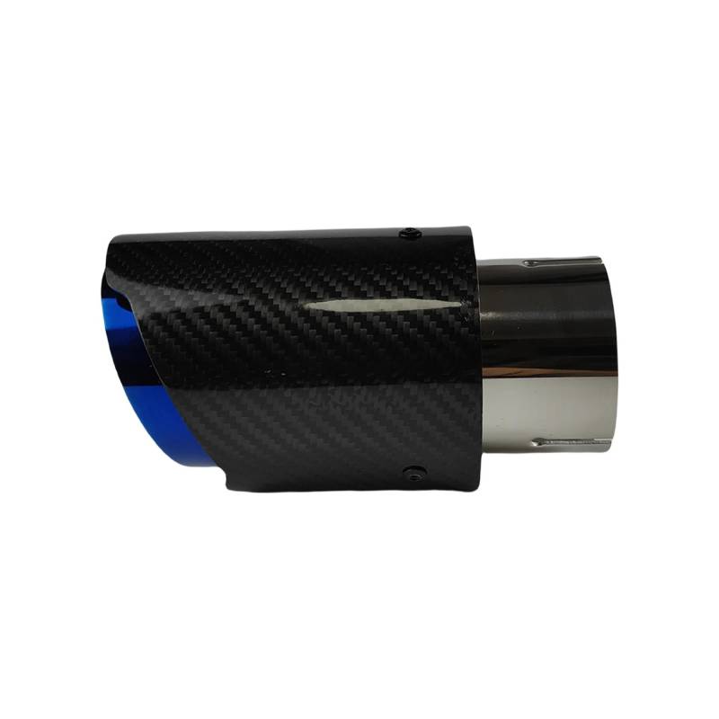Auspuffblenden 1 Stück Universal Auto Endrohr Edelstahl Schalldämpfer Blau Beschichtung Twill Glossy Schalldämpfer Auspuffdüse Spitze Endrohrblende(60mm-101mm) von ZSKSJHSJ