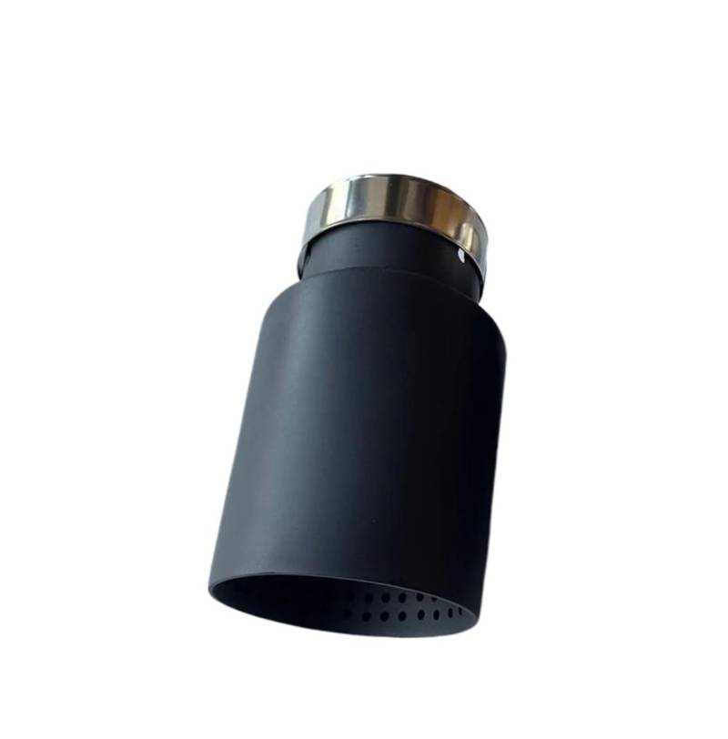 Auspuffblenden 1 Stücke Auto Zubehör Auspuff Düse Sandstrahl 304 Edelstahl Schwarz Auto Auspuff Tipps Schalldämpfer System AK Auto Schalldämpfer Trim Endrohrblende(ID 74MM-OD 101MM) von ZSKSJHSJ