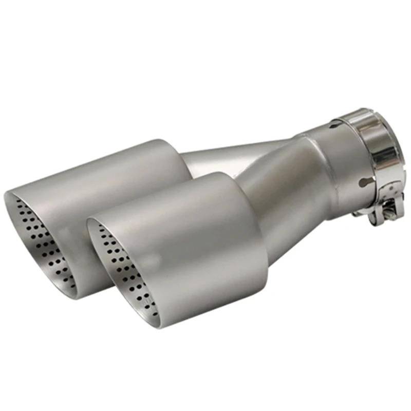 Auspuffblenden 1 Stücke Für GTI Für MK7 Für Golf7 Doppel Auto Schalldämpfer Spitze Auspuffrohr System Rohr Universal Auspuff Spitze 60MM 63mm Düse Endrohrblende(Right in63-out101mm) von ZSKSJHSJ