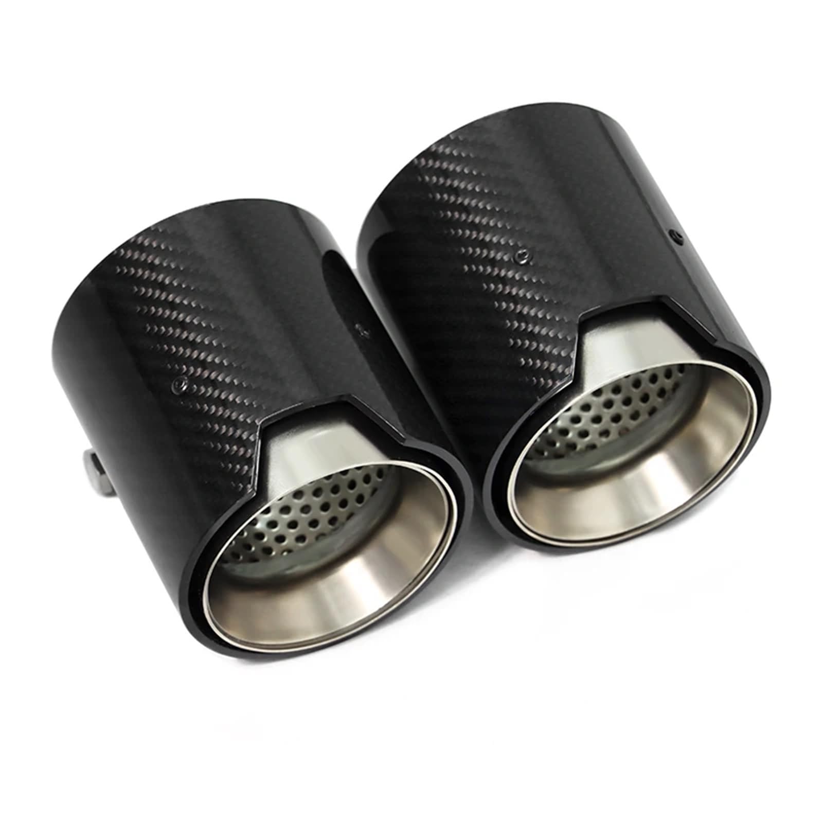 Auspuffblenden 2 Stücke Für F30 F31 Für M335i Für M340i F32 F33 F36 Für M435i Für M440i Carbon Faser Auto Auspuff ID60mm Schalldämpfer Spitze Endrohr Endrohrblende(Matte) von ZSKSJHSJ