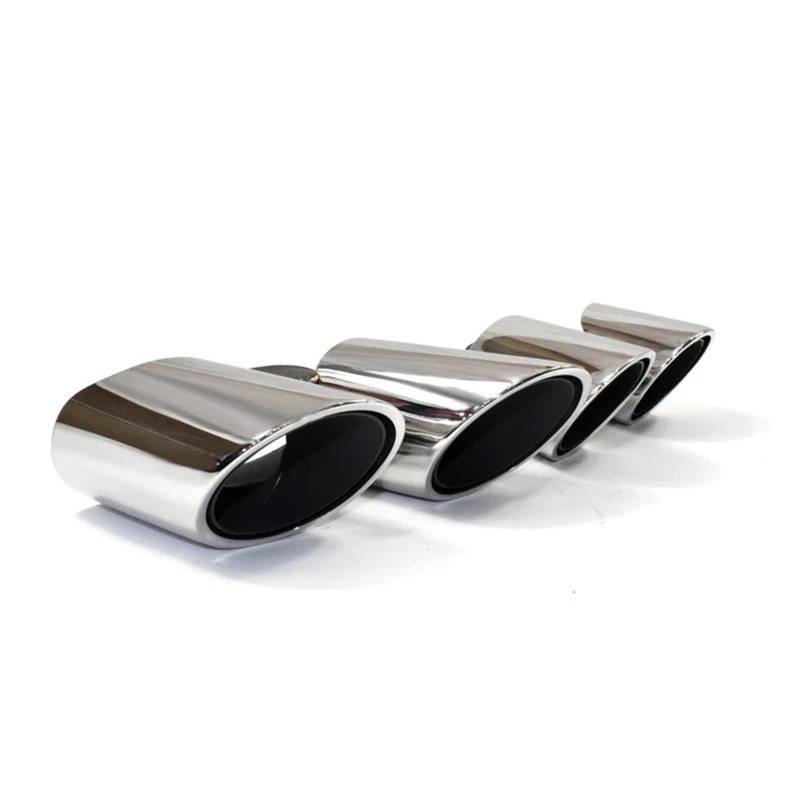 Auspuffblenden 304 Edelstahl Auto Quad Auspuffrohr Für Panamera Für 971 2017 2018 2019 Schalldämpfer Spitze Endrohr Düse Auspuff System Endrohrblende(Silver B) von ZSKSJHSJ