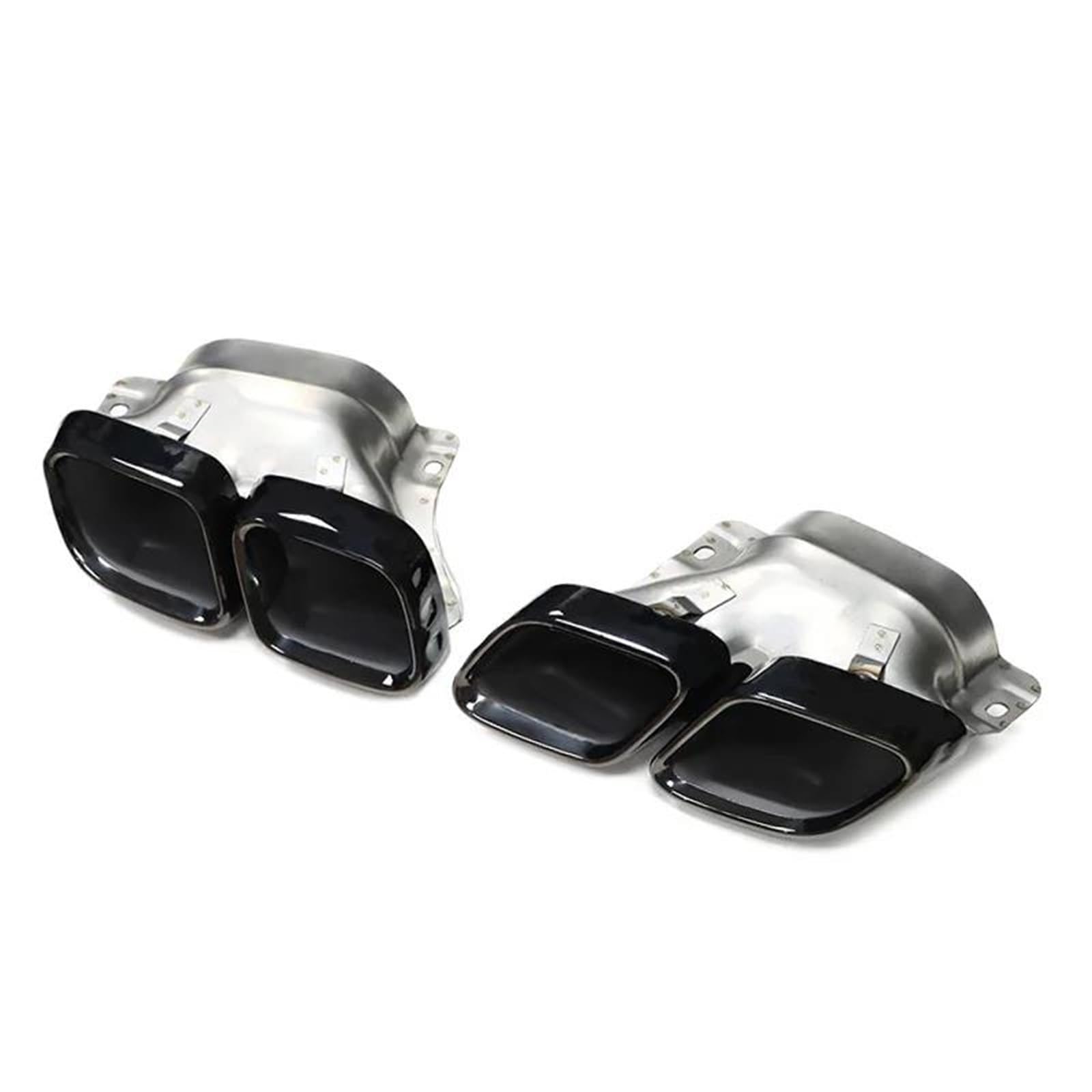 Auspuffblenden 304 Edelstahl Quad Auto Auspuff Tipps Ersatz Für Benz Für C63 W206 S206 2022 2023 Schalldämpfer Endrohr Düse Endrohrblende(Schwarz) von ZSKSJHSJ