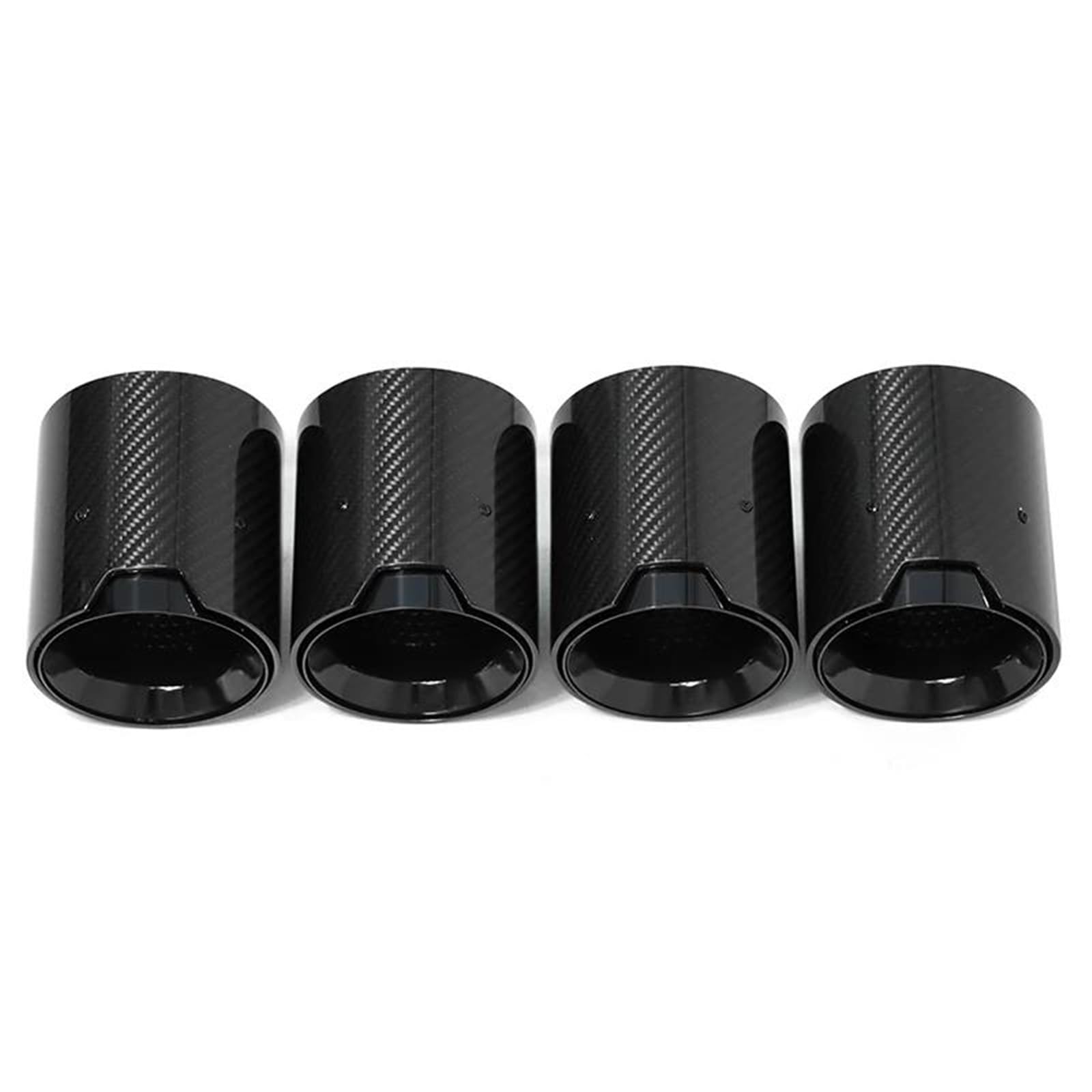 Auspuffblenden 4 PCS Auspuffblende Für M5 F90 Carbon Fiber Endrohr Schalldämpfer Düse Auspuff Header Endrohrblende(Carbon B) von ZSKSJHSJ