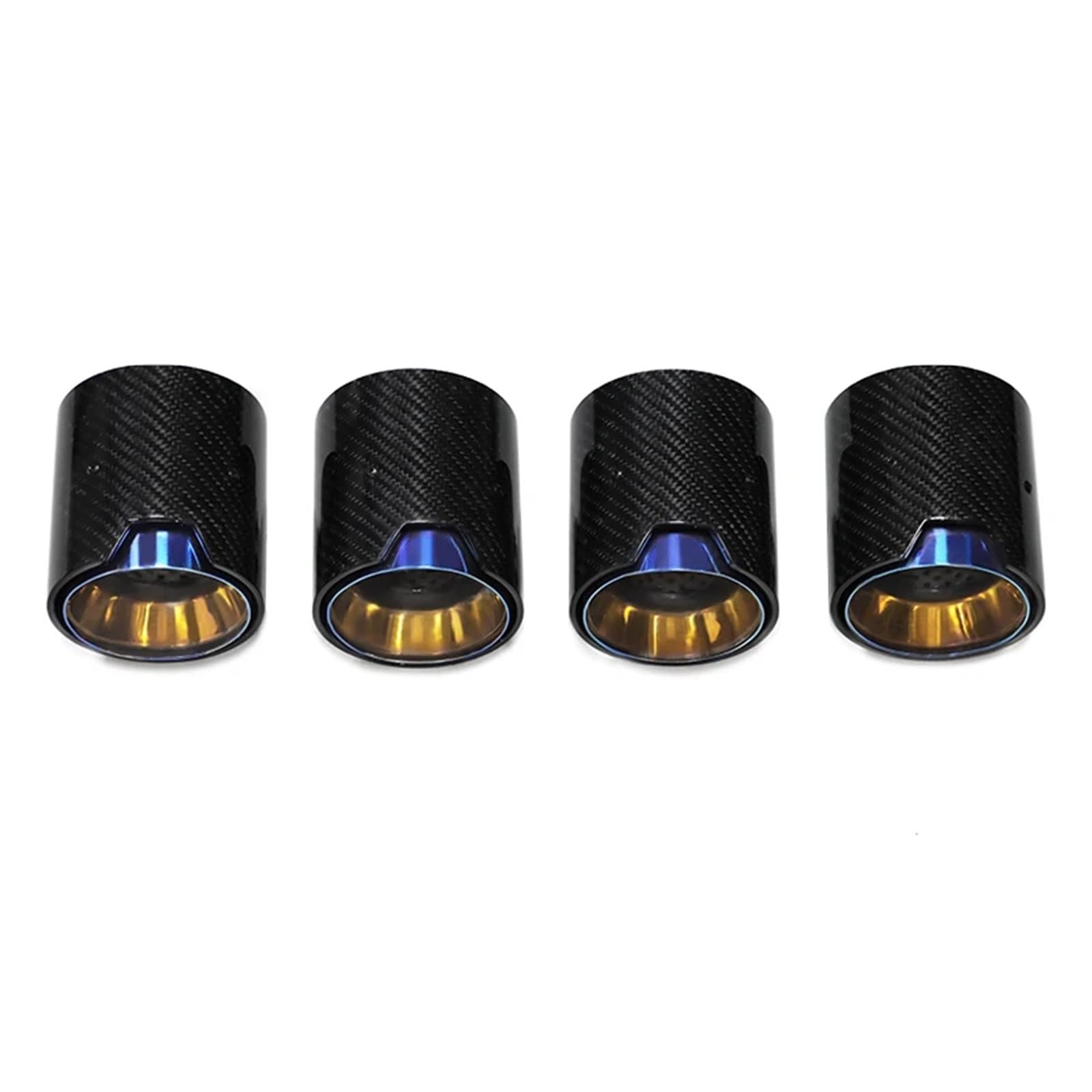 Auspuffblenden 4 PCS Für M2 Für M3 Für M4 Für G80 G82 G83 G87 Endrohr Auspuff Header Schalldämpfer Edelstahl Stahl Mund Schalldämpfer Endrohrblende(Carbon C) von ZSKSJHSJ