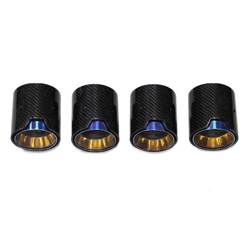 Auspuffblenden 4 PCS Für M2 Für M3 Für M4 Für G80 G82 G83 G87 Endrohr Auspuff Header Schalldämpfer Edelstahl Stahl Mund Schalldämpfer Endrohrblende(Carbon C) von ZSKSJHSJ