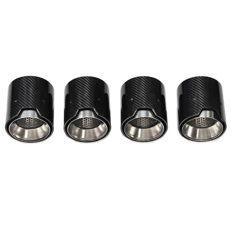 Auspuffblenden 4 PCS Für M2 Für M3 Für M4 Für G80 G82 G83 G87 Endrohr Auspuff Header Schalldämpfer Edelstahl Stahl Mund Schalldämpfer Endrohrblende(Carbon D) von ZSKSJHSJ
