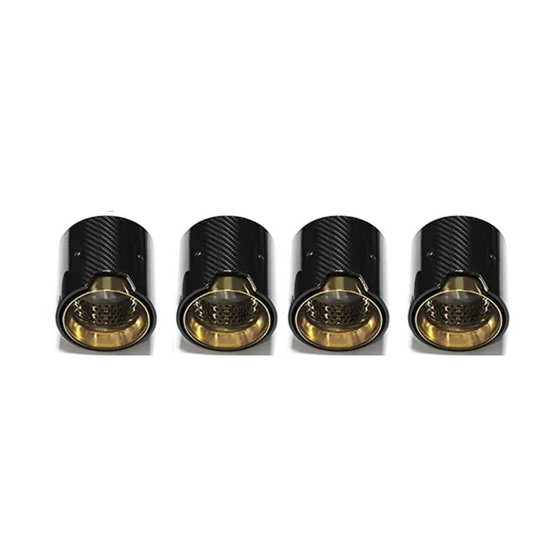 Auspuffblenden 4 PCS Für M2 Für M3 Für M4 Für G80 G82 G83 G87 Endrohr Auspuff Header Schalldämpfer Edelstahl Stahl Mund Schalldämpfer Endrohrblende(Carbon E) von ZSKSJHSJ
