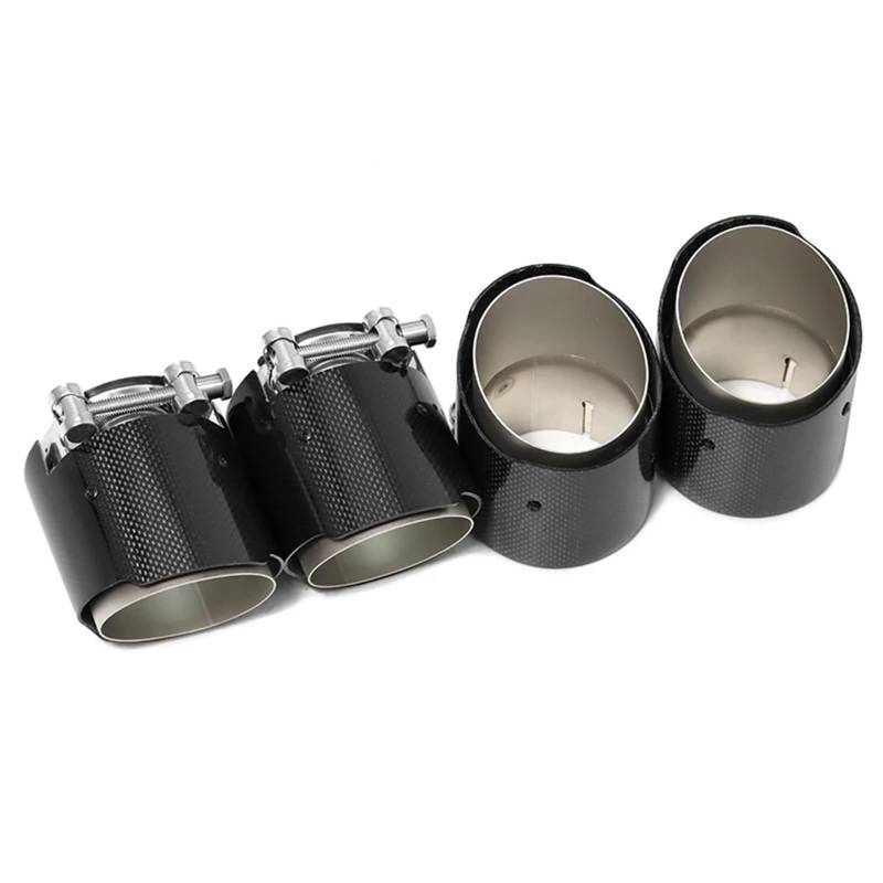 Auspuffblenden 4 Stück Auspuffspitzen Für M2 F87 Für M3 F80 Für M4 F82 F83 Universalauspuffrohr 70 Mm Einlassschalldämpferdüse Abgassystem Endrohrblende(Glossy Gray) von ZSKSJHSJ