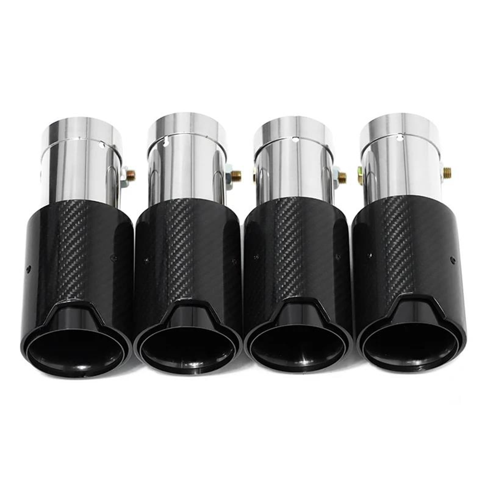 Auspuffblenden 4 Stücke Auspuff Tipp Für M3 E9x E90 E92 E93 80MM AUSPUFF TIPS 190mm Schalldämpfer Spitze Endrohr Düse Endrohrblende(Schwarz) von ZSKSJHSJ