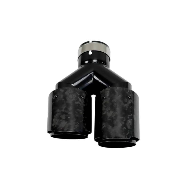 Auspuffblenden Auspuff Racing Edelstahl Universal Auto Modifikation Auto Auspuffrohr Schalldämpfer Modifizieren Doppelte Auspuffspitzen Endrohrblende(Left ID60-OD89) von ZSKSJHSJ