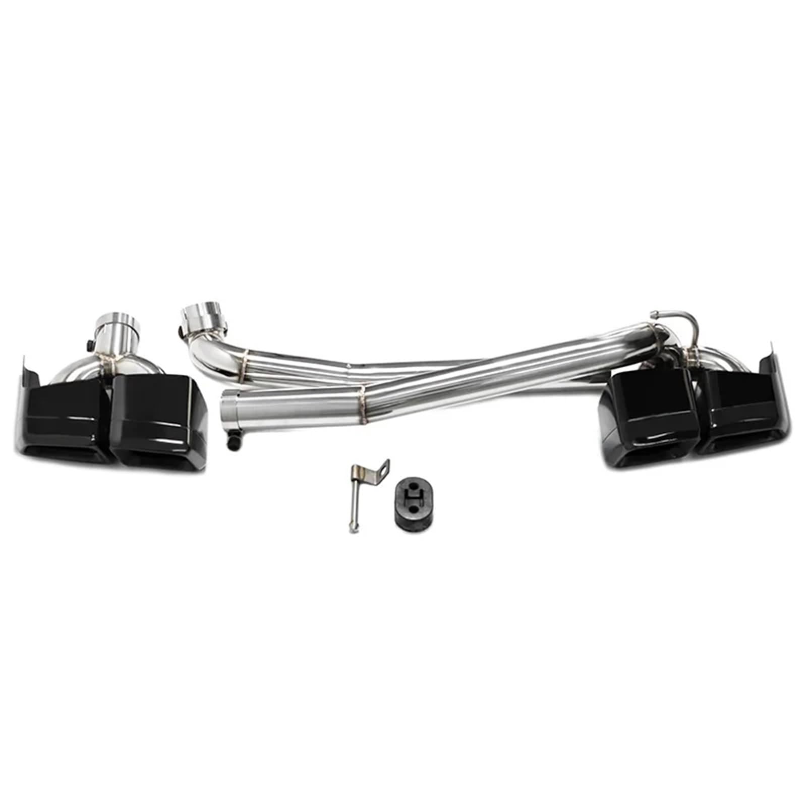 Auspuffblenden Auspuffblende Für Mercedes Für Benz Für W204 C-Klasse C180 C200 C260 Upgrade C63 Quad-Auspuffanlage Schalldämpfer Endrohr Endrohrblende(Schwarz) von ZSKSJHSJ