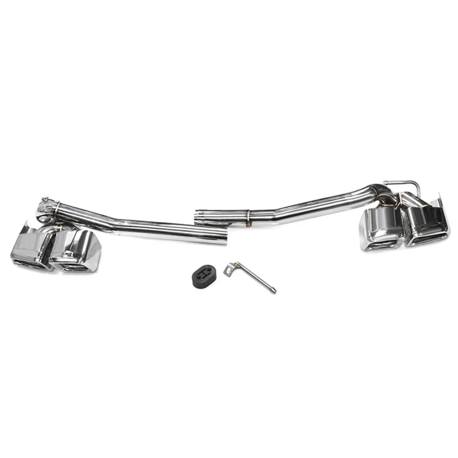 Auspuffblenden Auspuffblende Für Mercedes Für Benz Für W204 C-Klasse C180 C200 C260 Upgrade C63 Quad-Auspuffanlage Schalldämpfer Endrohr Endrohrblende(Silber) von ZSKSJHSJ