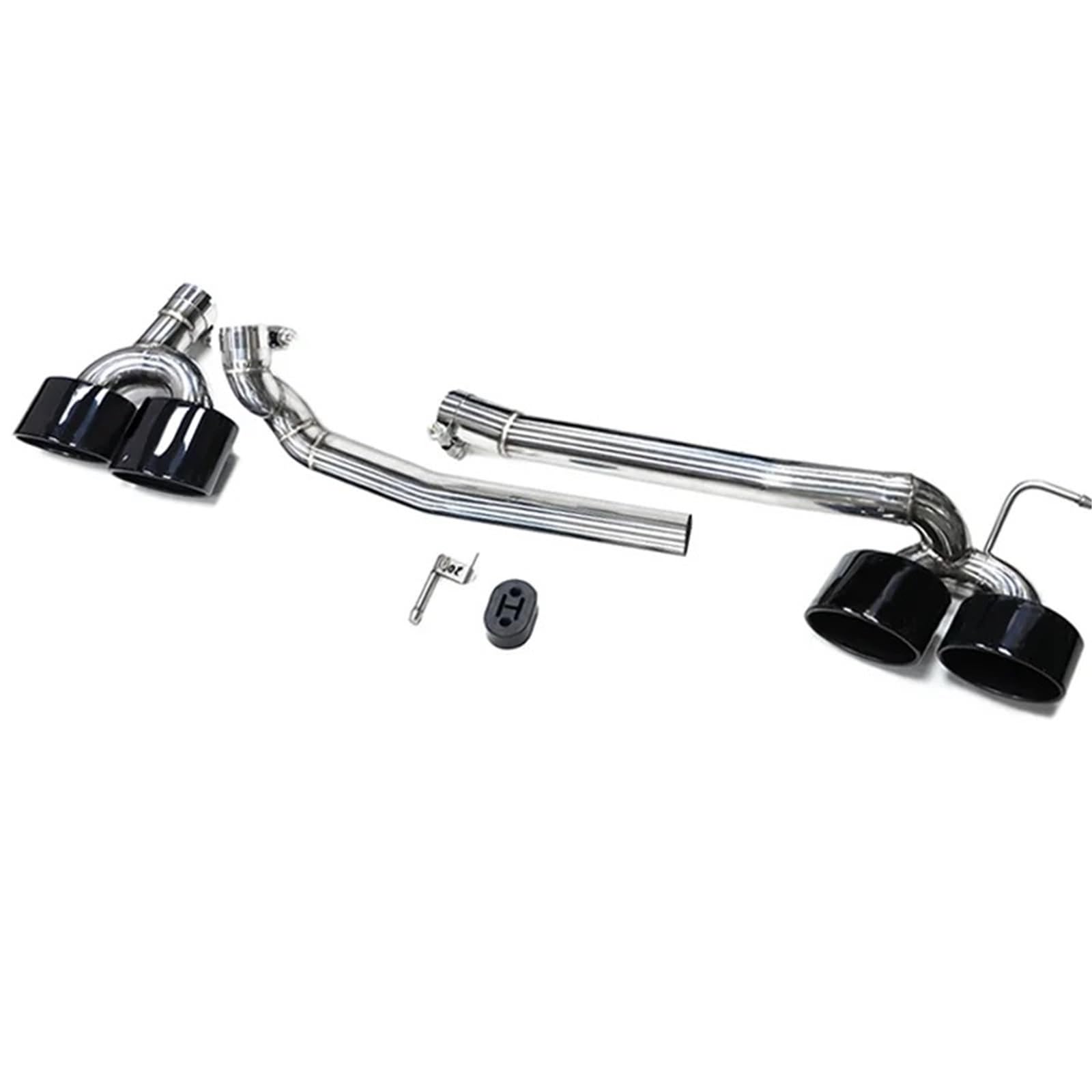 Auspuffblenden Auspuffendrohr Für Mercedes Für Benz Für W204 C180 C200 C260 Upgrade Für C63 Vier-Auslass-Endrohr Schalldämpfer Abgasanlage Endrohrblende(Black 22cm) von ZSKSJHSJ