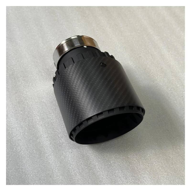 Auspuffblenden Auspuffrohr Schalldämpfer Endrohr Aluminiumlegierung Echte Kohlefaser Schwarz Allzweck Auto Modifikation Auspuffspitzen Endrohr Endrohrblende(ID 70MM-OD 101MM) von ZSKSJHSJ