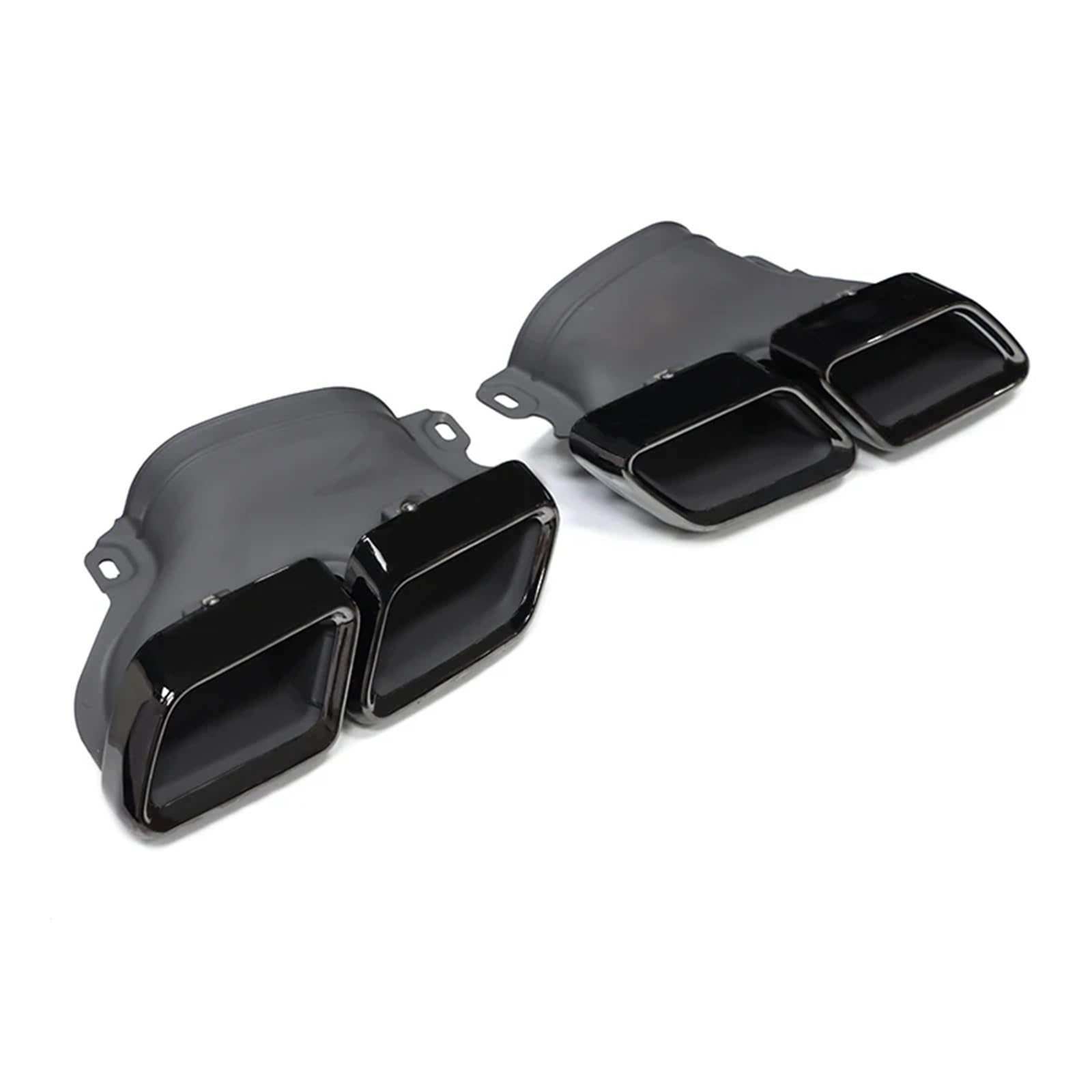 Auspuffblenden Auto-Auspuff-Schalldämpfer-Tipps Für Benz Für C63 W205 C200 C300 C180 C260 2015-2018 Quad-Endrohrdüse Endrohrblende(Black A) von ZSKSJHSJ