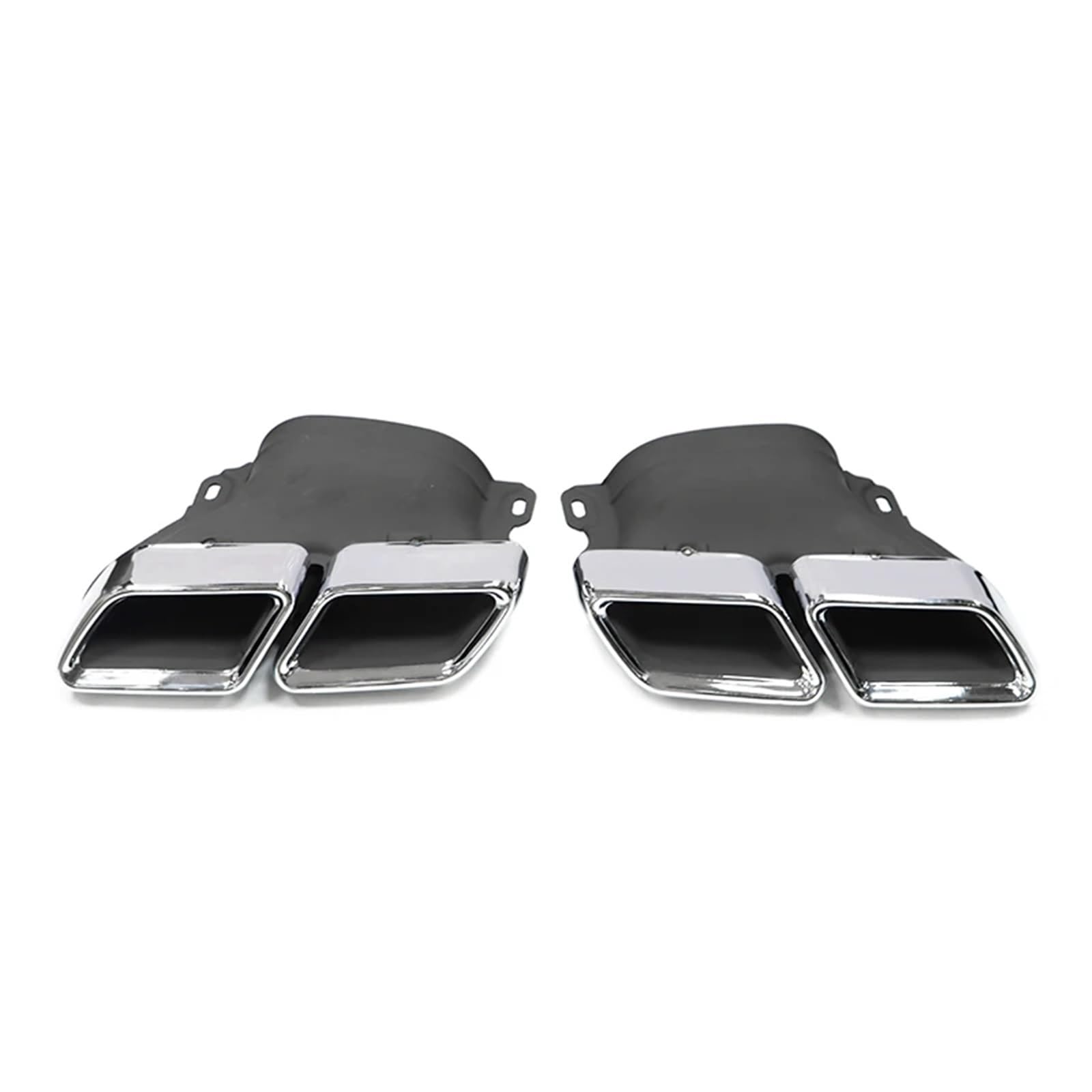 Auspuffblenden Auto-Auspuff-Schalldämpfer-Tipps Für Benz Für C63 W205 C200 C300 C180 C260 2015-2018 Quad-Endrohrdüse Endrohrblende(Silver A) von ZSKSJHSJ