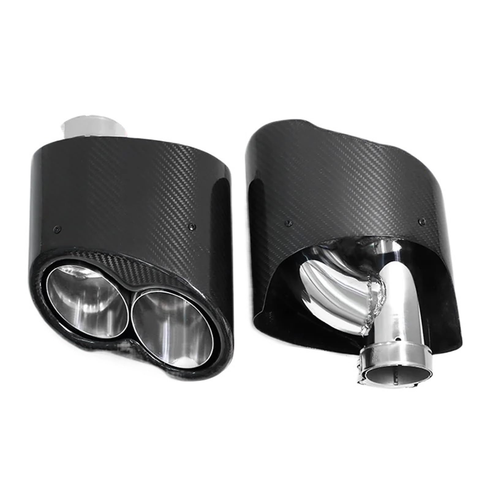 Auspuffblenden Auto-Auspuffblende, Auto-Auspuffrohr Für A6 A7 A5 A4 A3 Up RS3 RS4 RS5 RS6 RS7 Look Endrohr Schalldämpfer Spitze Düse Endrohrblende(Style C Silver) von ZSKSJHSJ