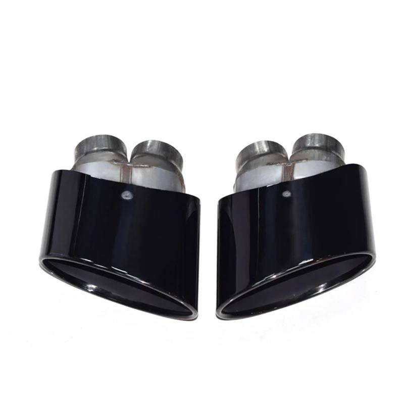 Auspuffblenden Auto-Auspuffblende Für RS3 RS4 RS4 RS5 RS6 Für S3 S4 S5 S6 Doppelte Innere Schalldämpferspitze Auspuffanlage Auspuffrohrdüse Endrohrblende(Schwarz) von ZSKSJHSJ